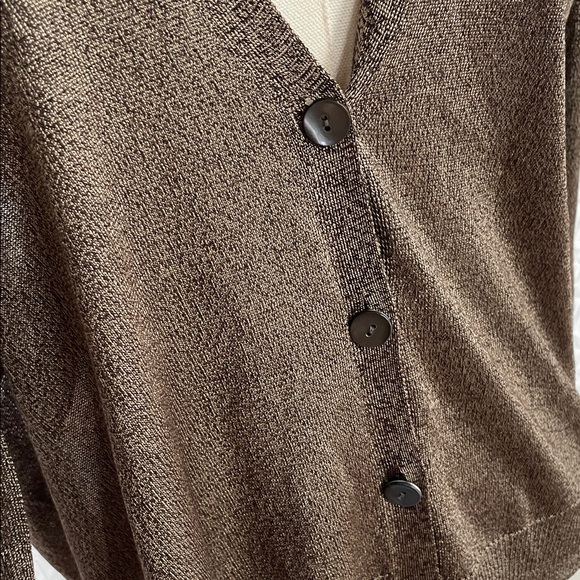 Eileen Fisher Women's Bronze Button-Up Sweater XS Fits S-M - Picture 6 of 12